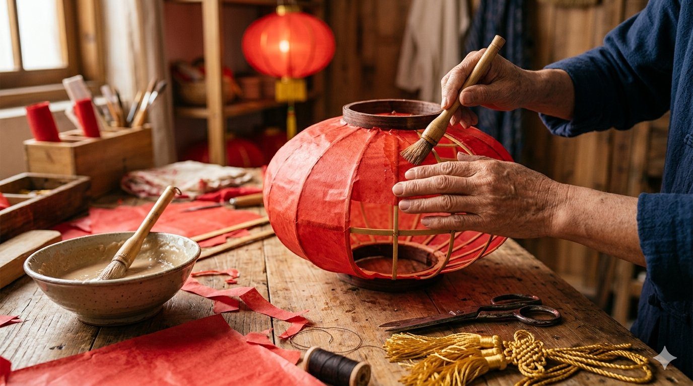 How to Make a Simple Red Paper Lantern