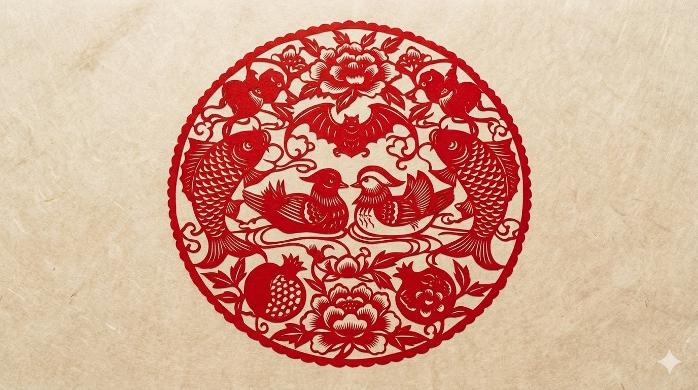 8 Auspicious Symbols in Chinese Paper Cutting