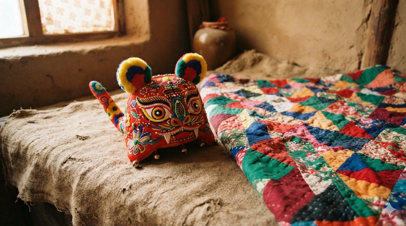 Patchwork Quilts and Tiger Hats from Northern Villages
