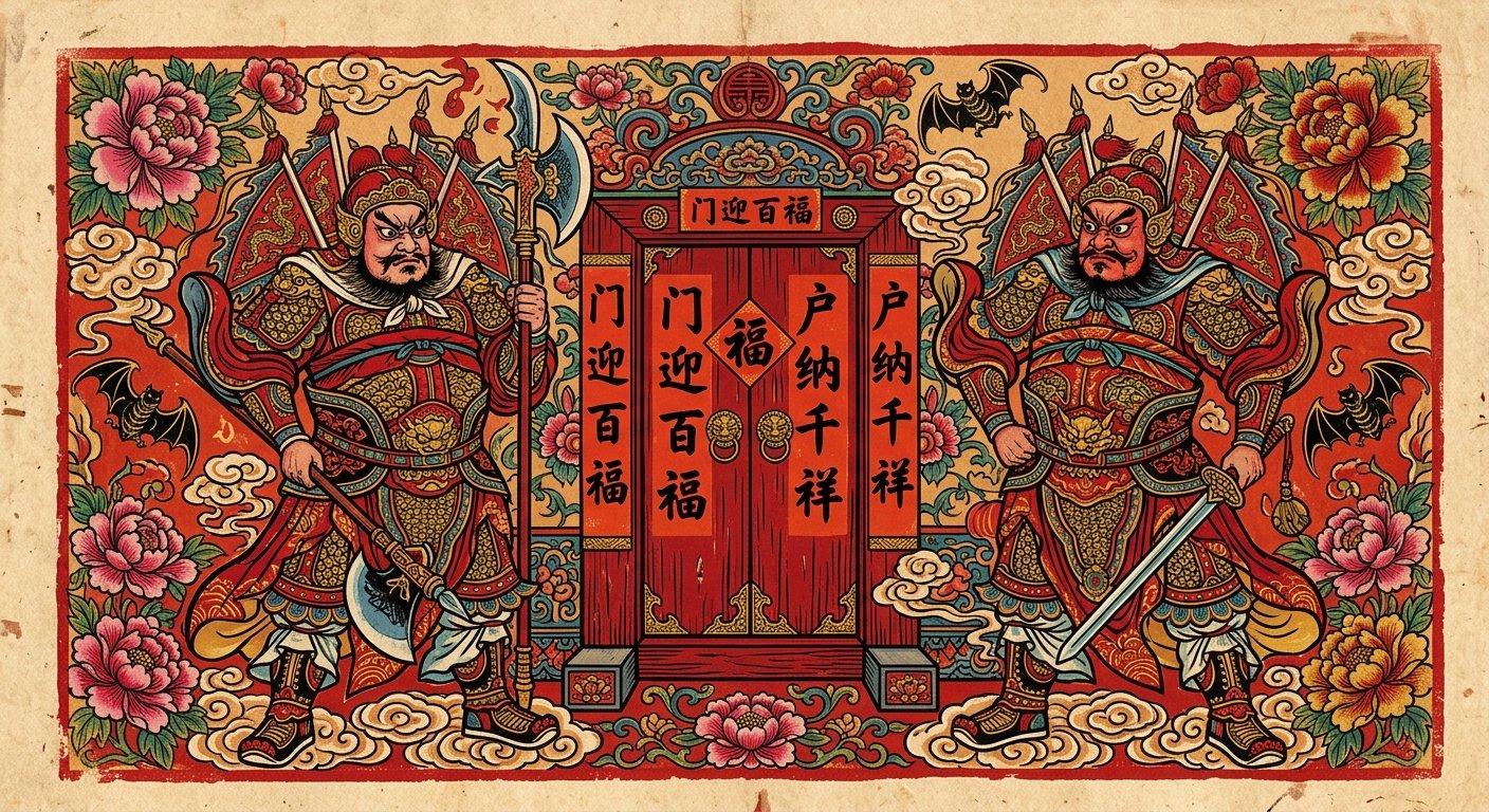 Woodblock New Year Pictures: Door Gods, Symbols, and Regional Schools