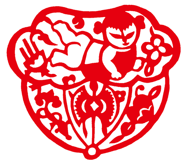 Lion paper-cutting template